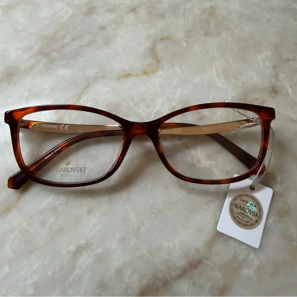 Swarovski Tortoise‎ Shell Rx Glasses SK5412 NEW